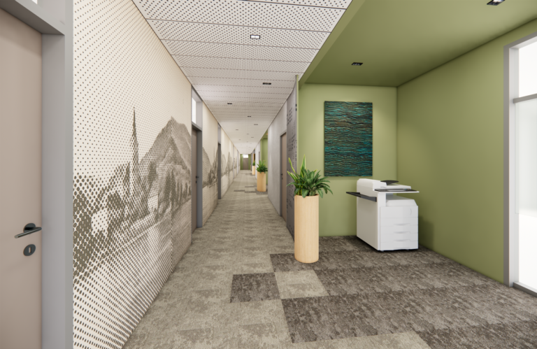 Innenarchitektur Steuerberatungskanzler Büro Flur