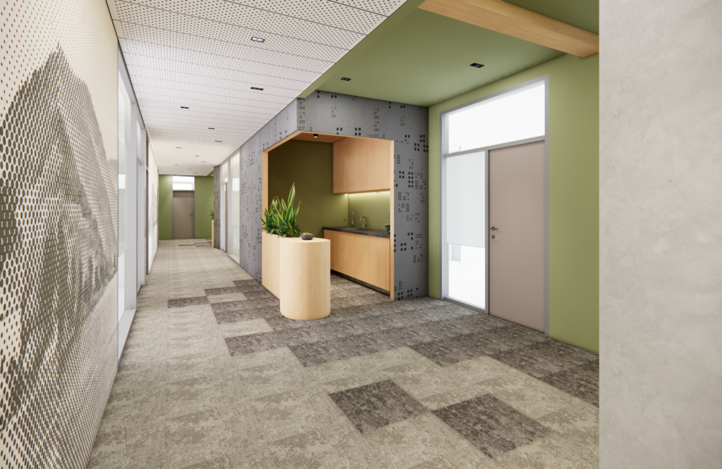 Innenarchitektur Steuerberatungskanzler Büro Flur