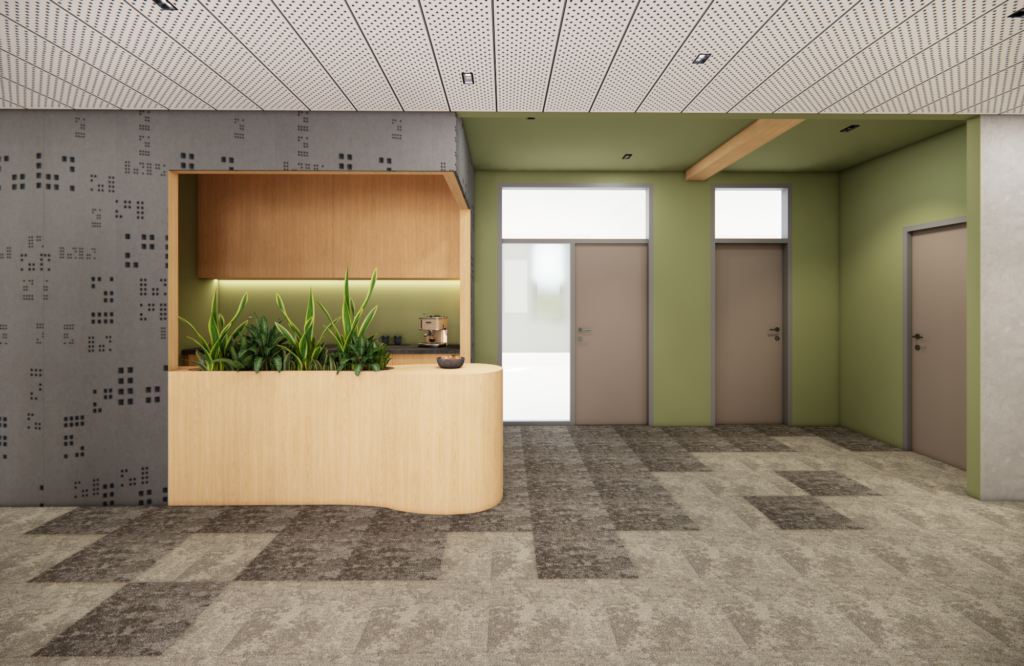 Innenarchitektur Steuerberatungskanzler Büro Flur