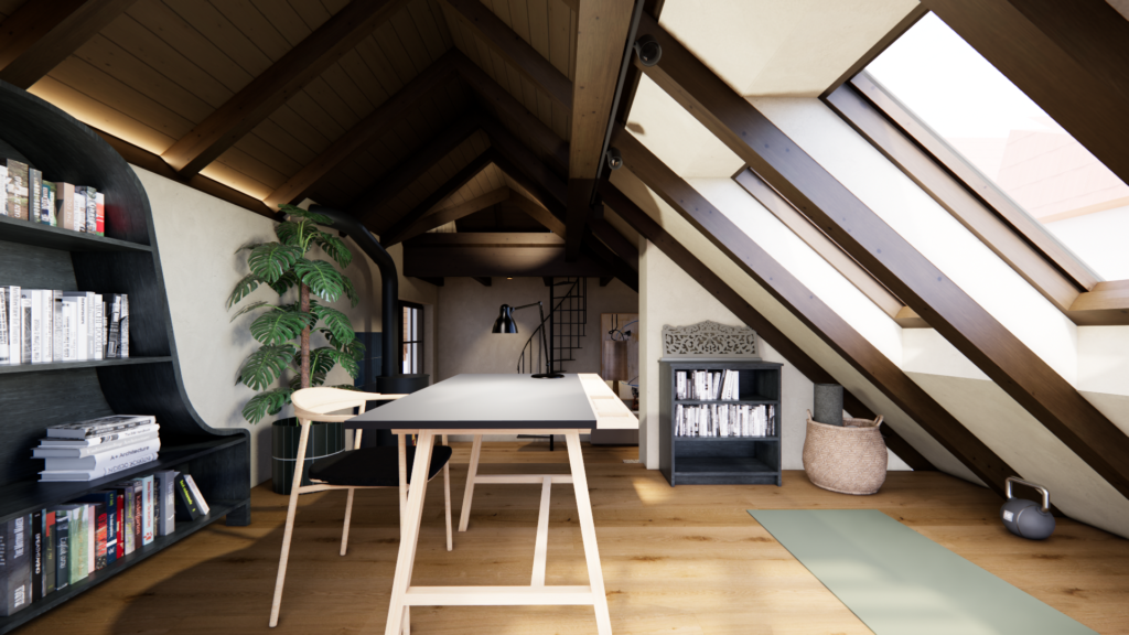 Büro - Dachgeschoss Innenarchitektur Kremstal