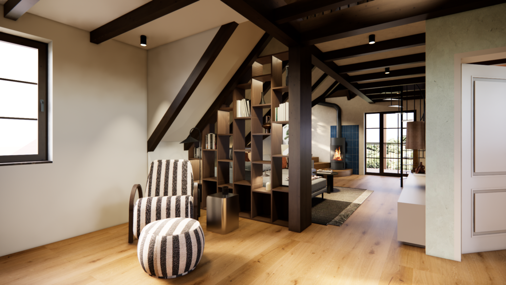 Wohn- Essbereich - Dachgeschoss Innenarchitektur Kremstal
