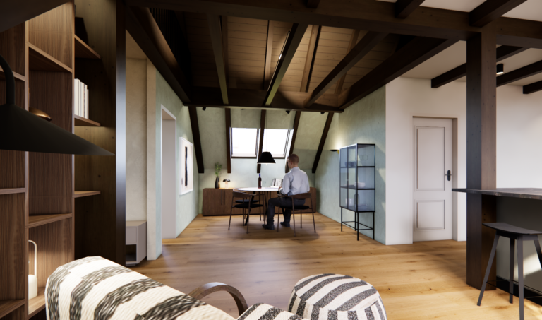 Wohn- Essbereich - Dachgeschoss Innenarchitektur Kremstal