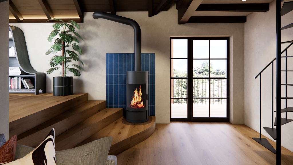 Kamin - Dachgeschoss Innenarchitektur Kremstal