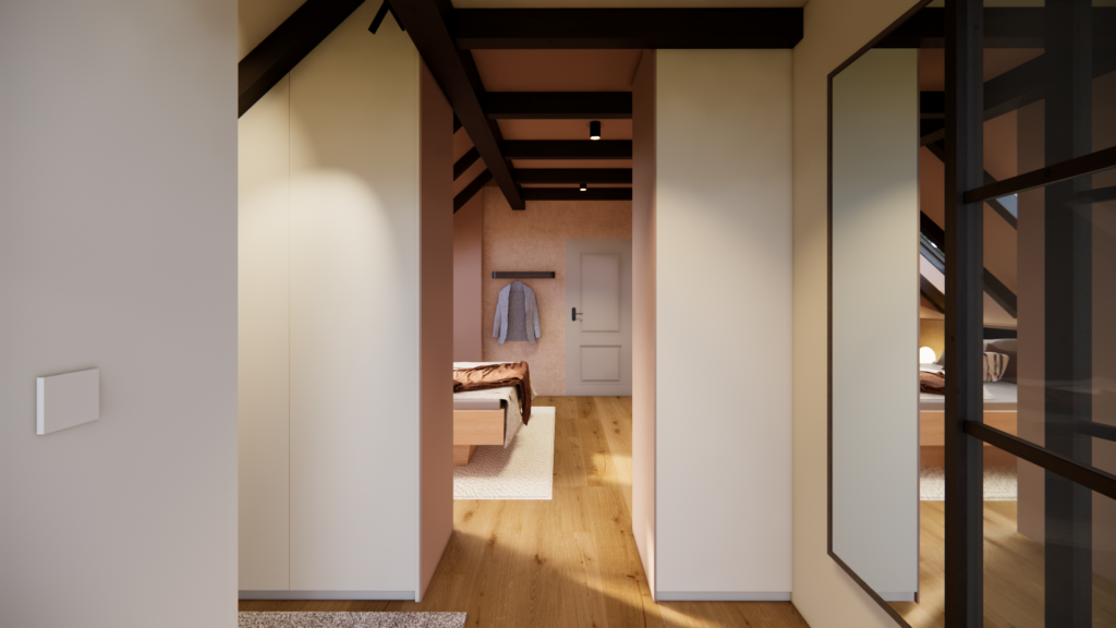 Schlafzimmer - Dachgeschoss Innenarchitektur Kremstal
