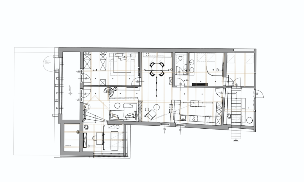 Grundriss - Dachgeschoss Innenarchitektur Kremstal